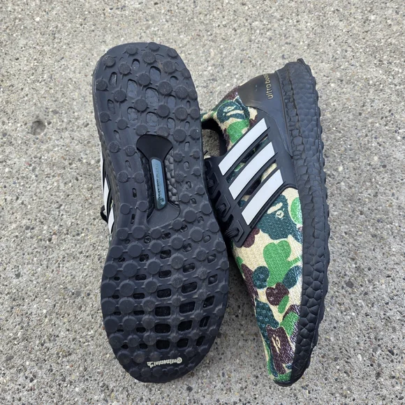 Adidas X Bape Green Camo Ultraboost Sneaker Men Size 9 - Picture 9 of 14